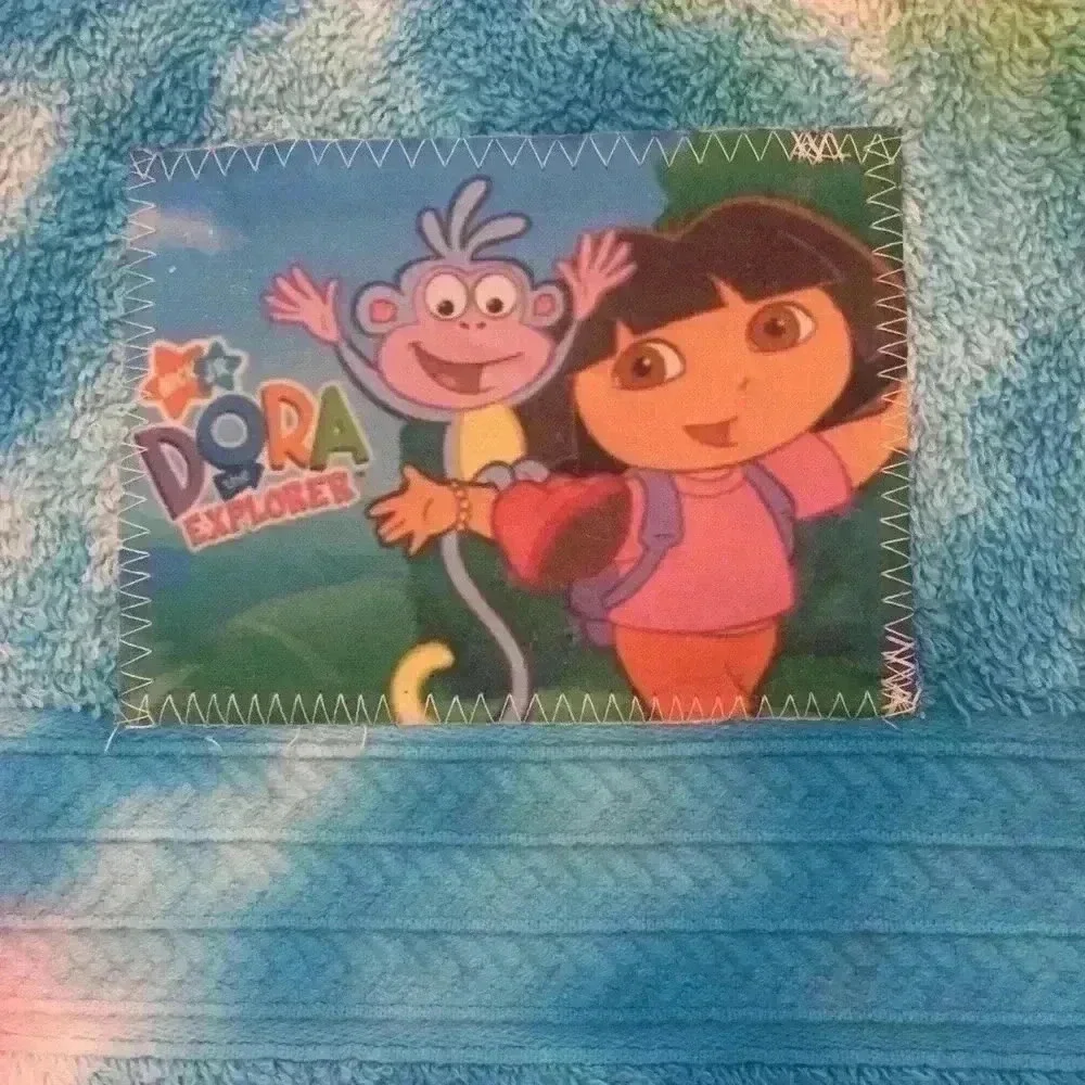 New! Hand Tie dye Dora the explorer  Beach towel.